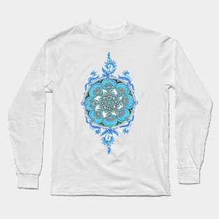 Mint Green, Blue & Aqua Super Boho Medallions Long Sleeve T-Shirt